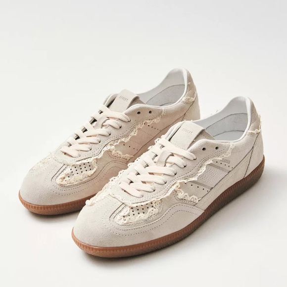 ALOHAS Shoes - ALOHAS Lace-Trim Suede Sneakers 490 leather